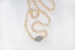 1980s Pearl and Aquamarine Necklace