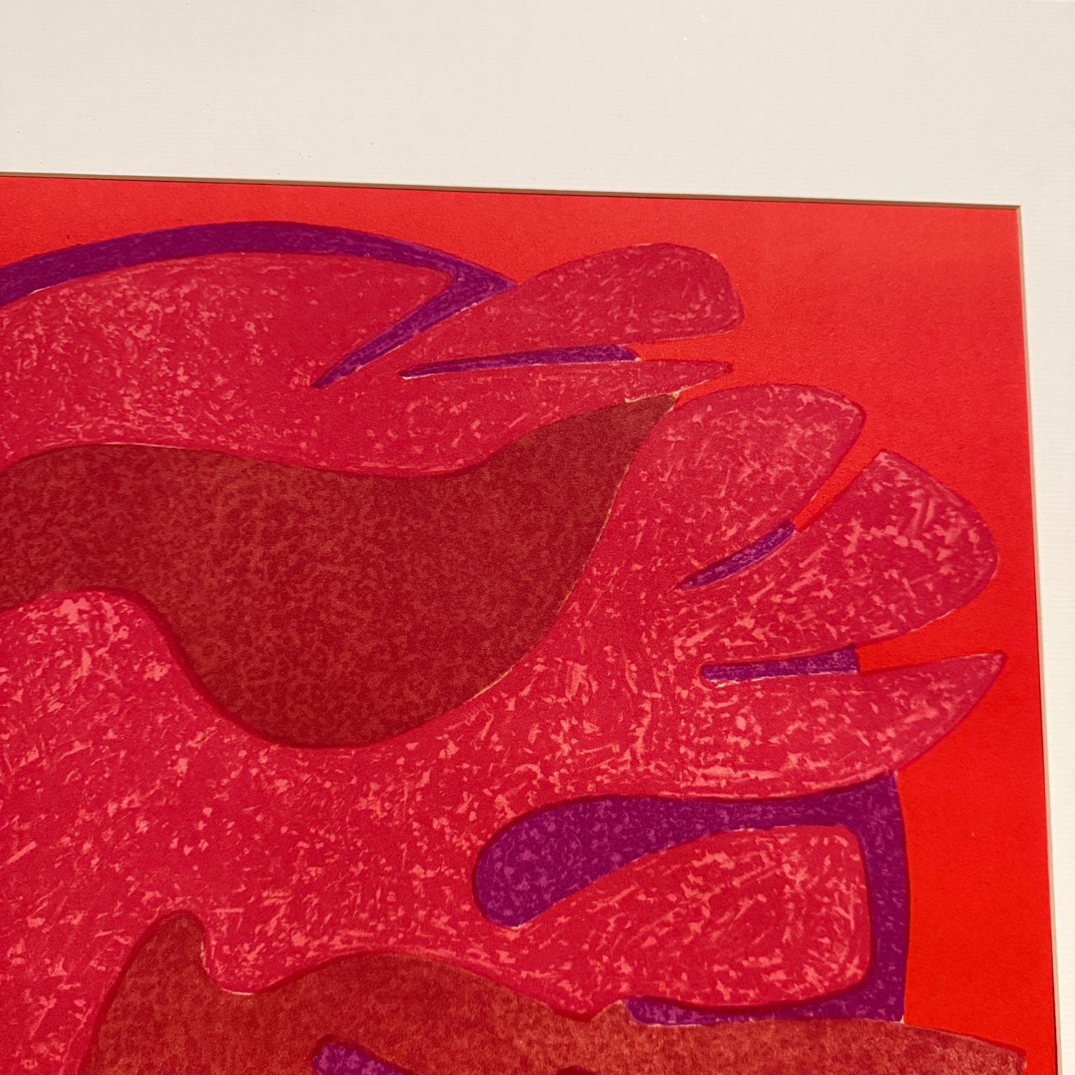 Litografía de Arte Moderno de Pedro Coronel de los años 80 Paloma Abstracta Papel en venta