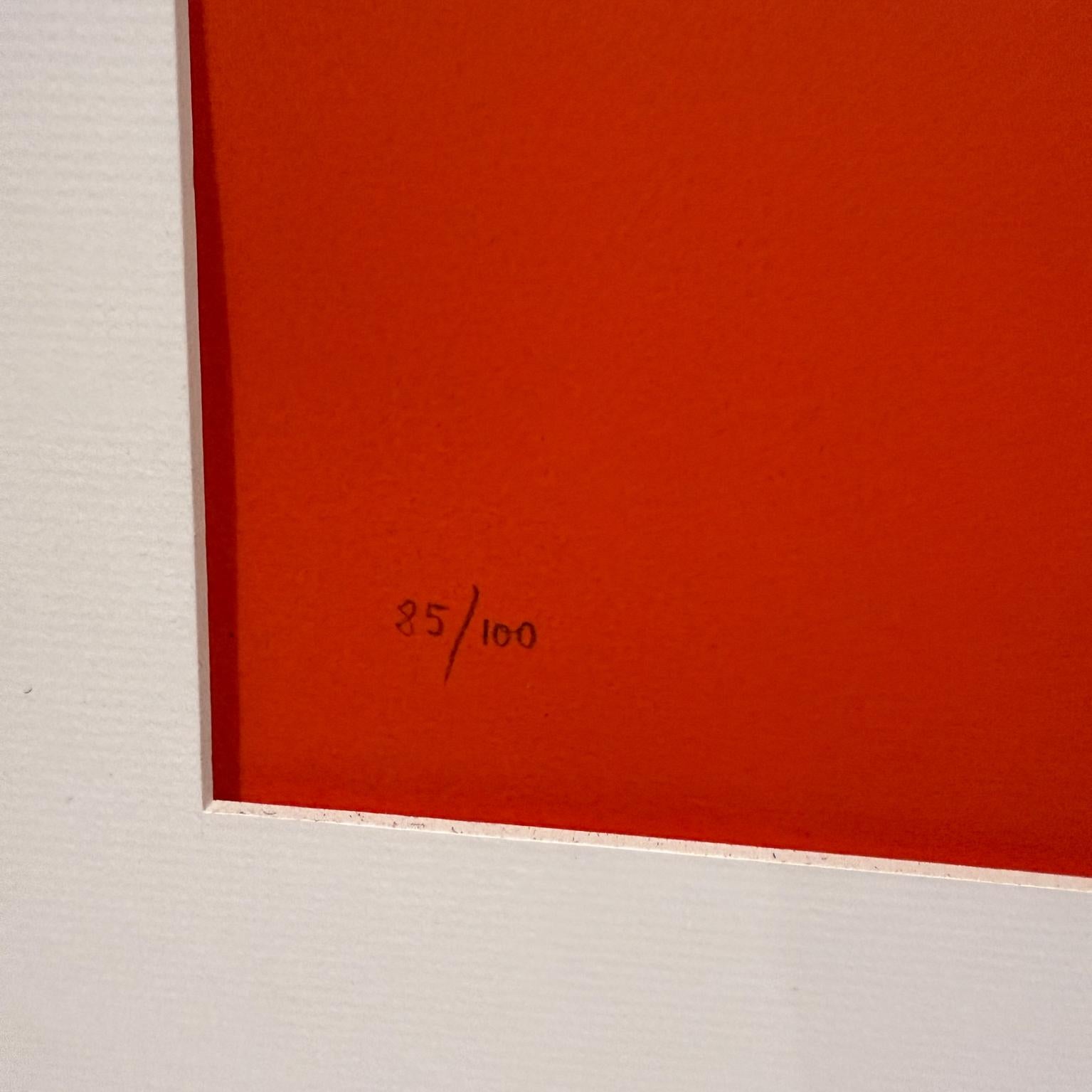 Litografía de Arte Moderno de Pedro Coronel de los años 80 Paloma Abstracta en venta 3
