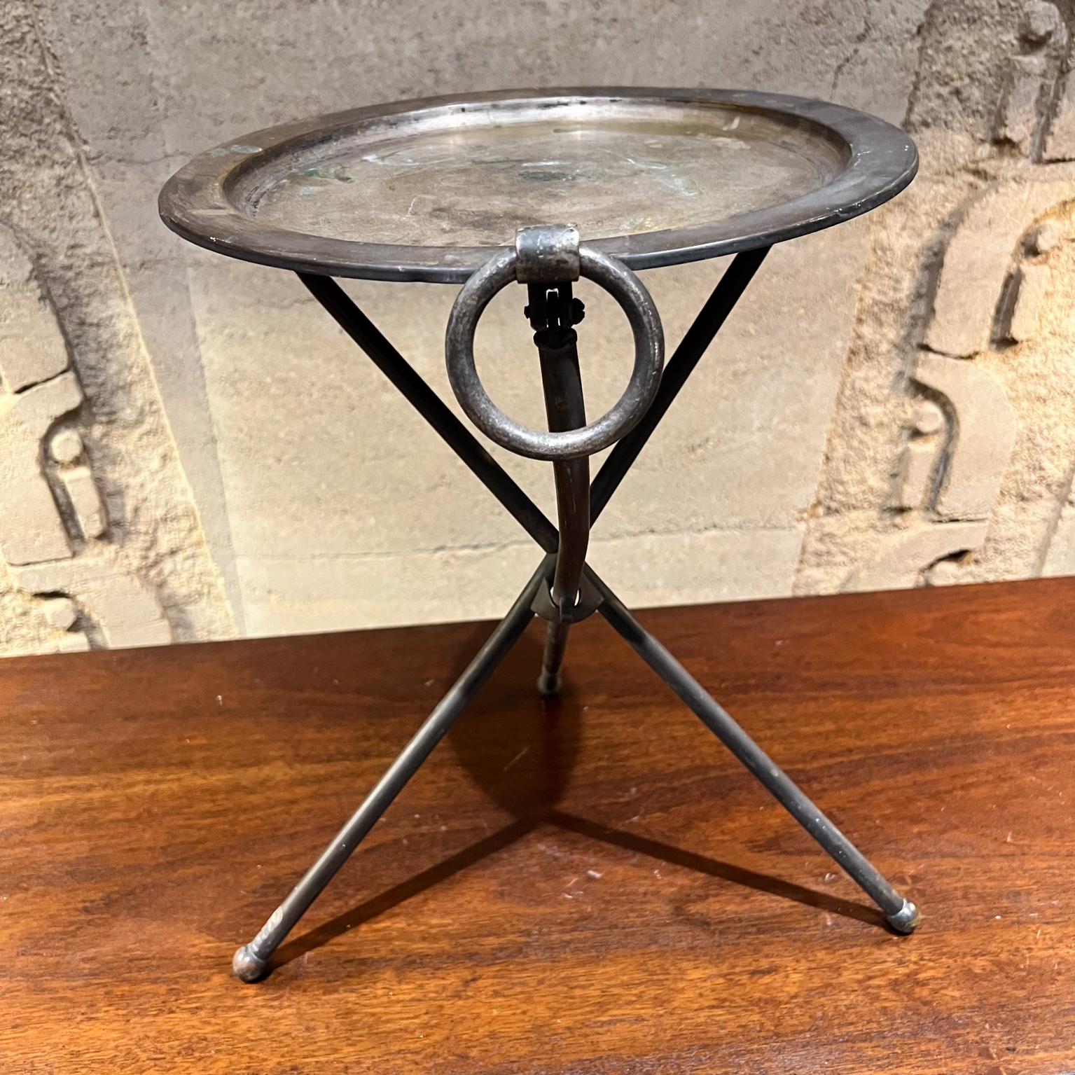 Modern 1980s Pedro Domecq Silver Folding Tray Table Champagne Bar Service For Sale
