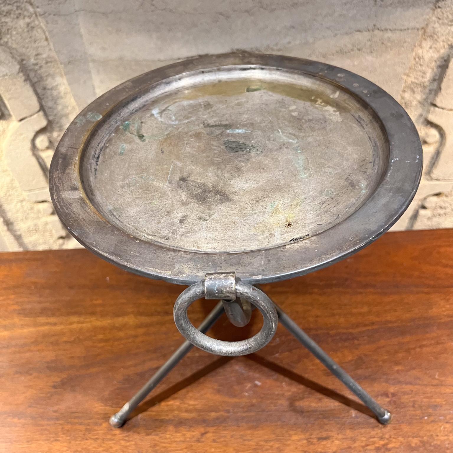 Mexican 1980s Pedro Domecq Silver Folding Tray Table Champagne Bar Service For Sale