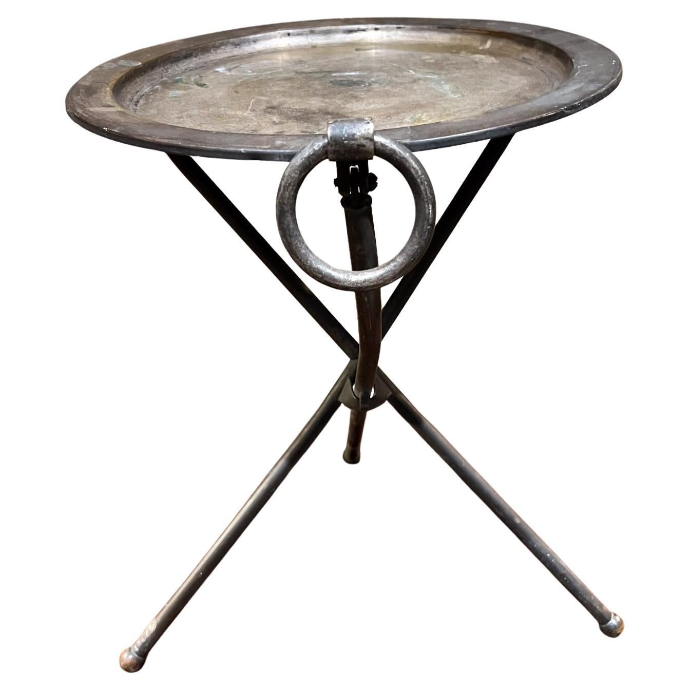 1980s Pedro Domecq Silver Folding Tray Table Champagne Bar Service