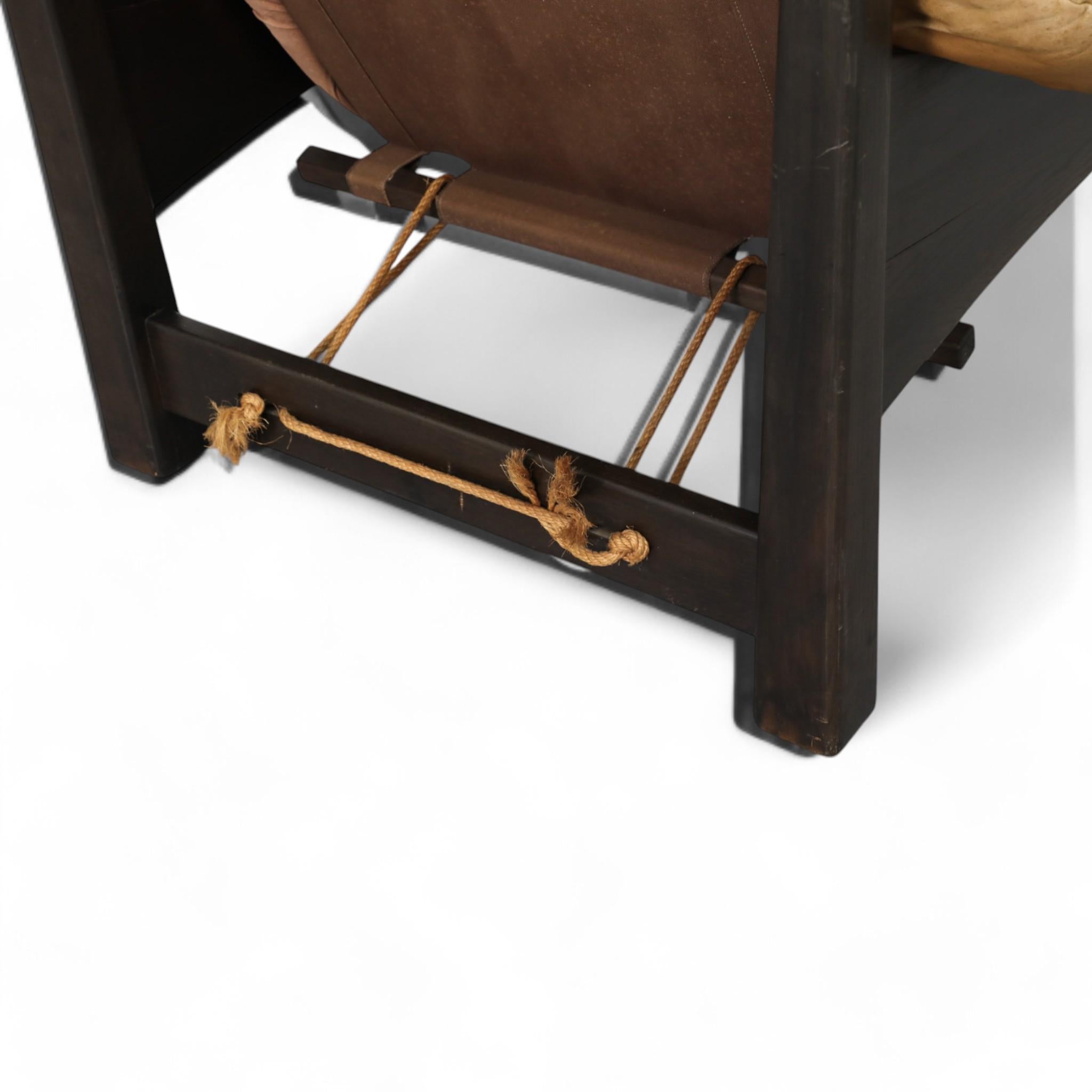 Leather 1980s Percival Lafer Style Lounge Chair by Gerard Van Den Berg for Montis