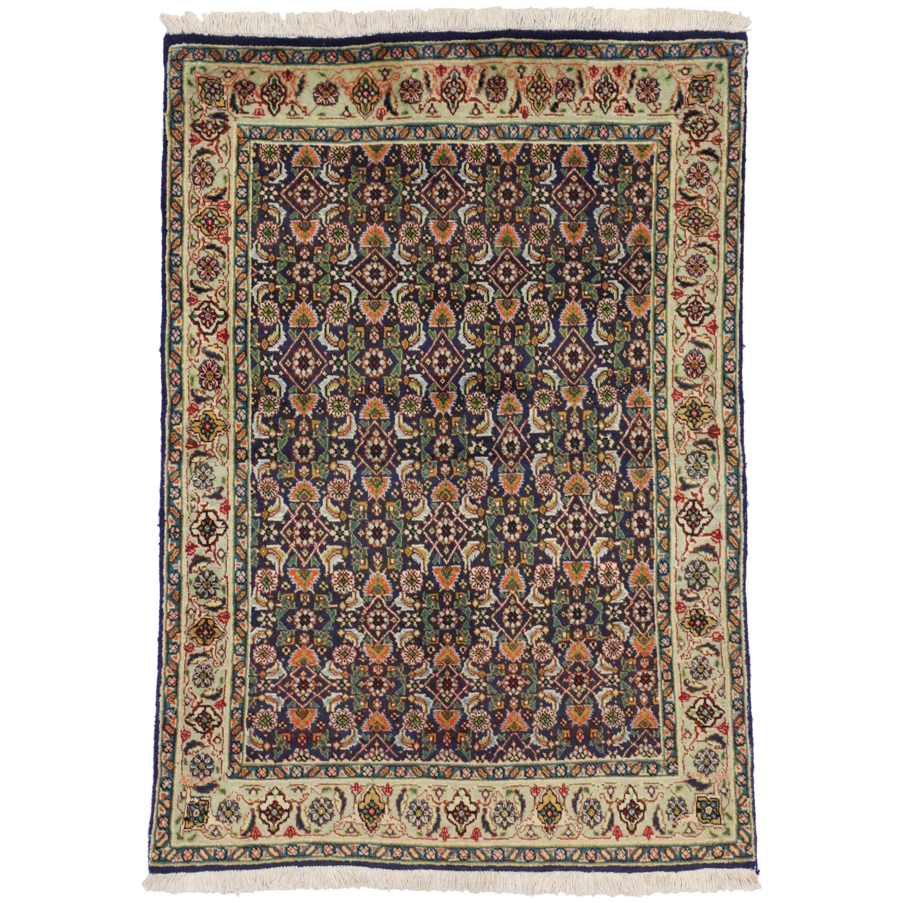 1980's Persian Tabriz Carpet with Modern Style For Sale