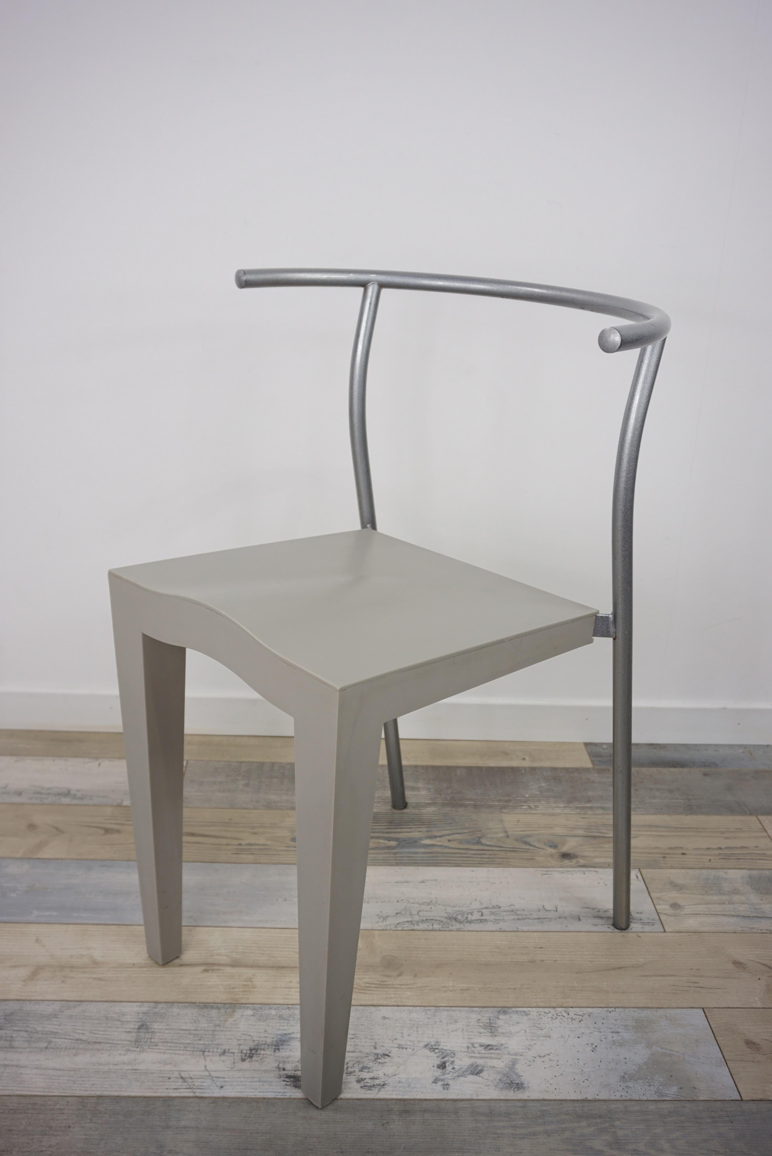 1980 Philippe Starck Design Set of 4 Chairs Dr Glob Model for Kartell 3