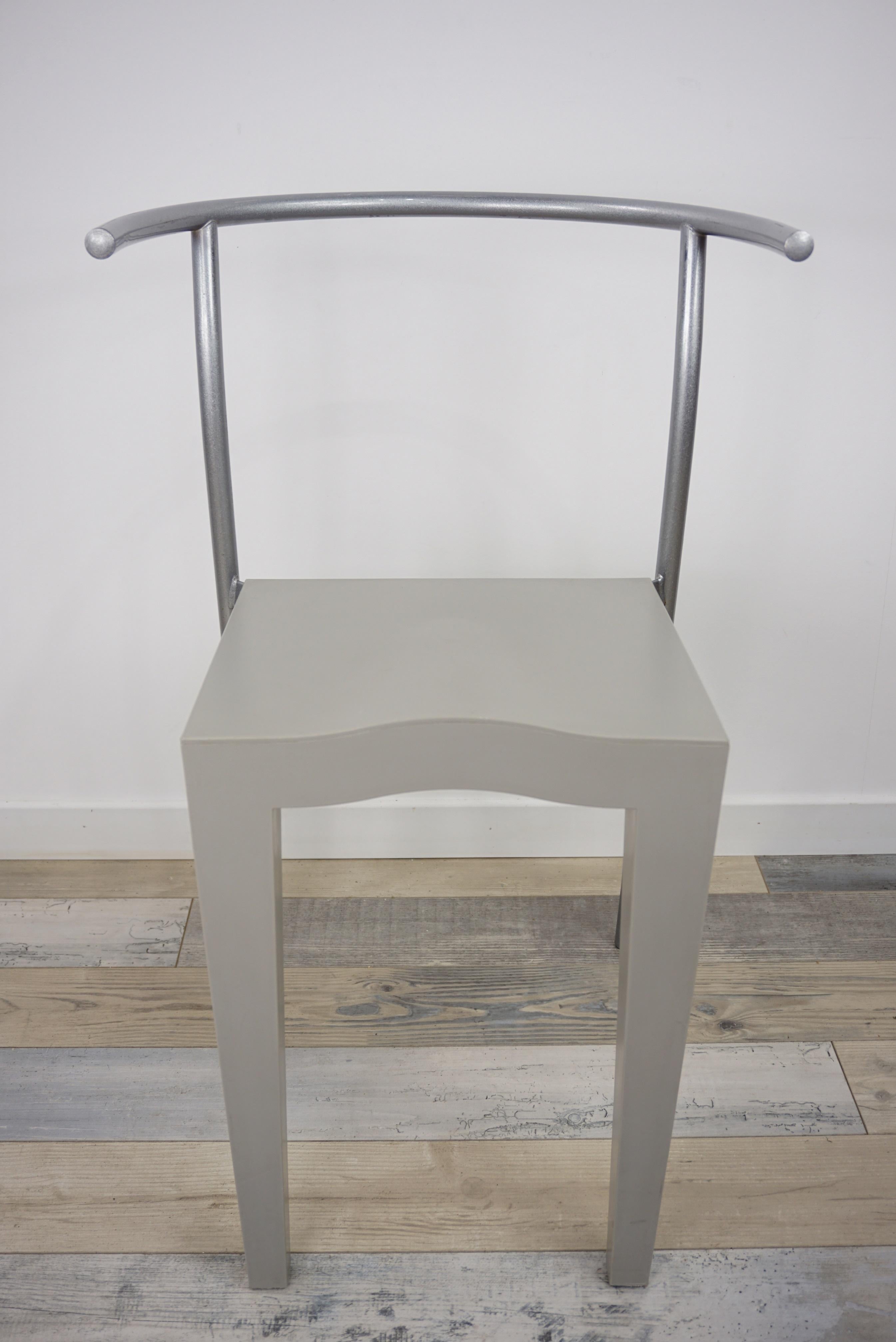 1980 Philippe Starck Design Set of 4 Chairs Dr Glob Model for Kartell 4