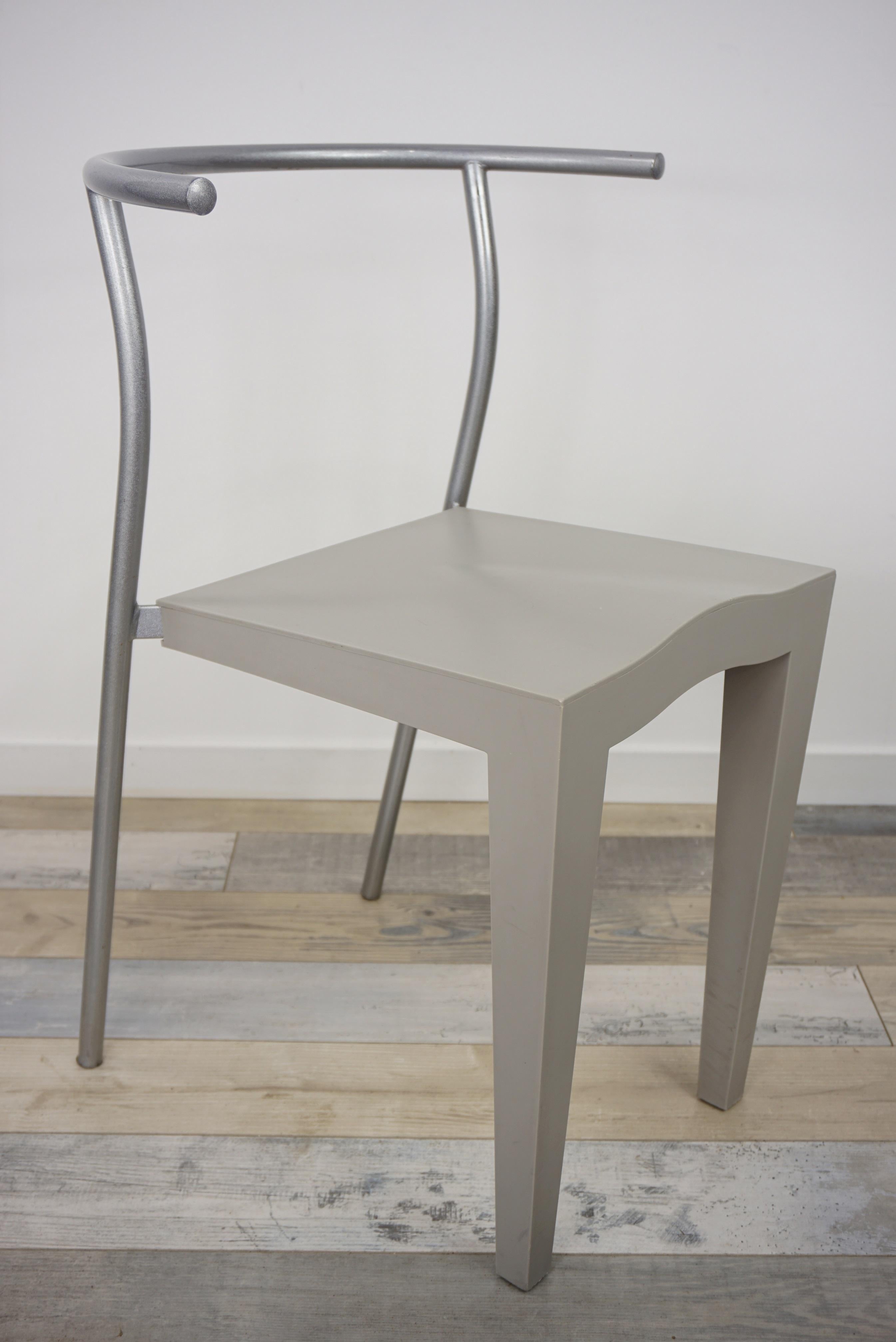 1980s Philippe Starck Design Set of 4 Chairs Dr Glob Model for Kartell 5