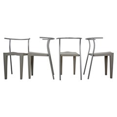 1980s Philippe Starck Design Set of 4 Chairs Dr Glob Model for Kartell