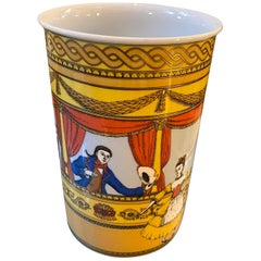 1980s Piero Fornasetti Mid-Century Modern Porcelain Vase