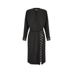 1980s Pierre Balmain Haute Couture Linen Monochrome Coat Dress