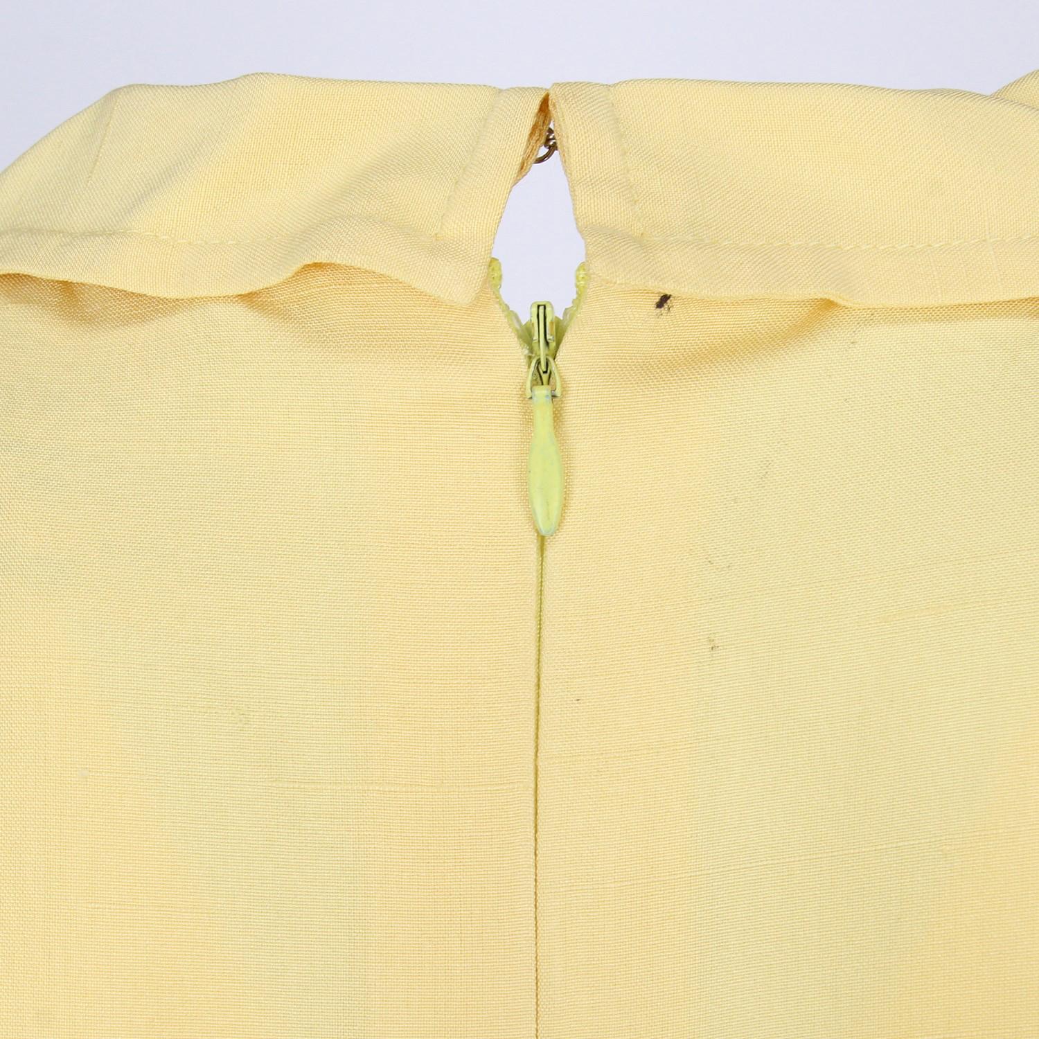 1980s Pierre Balmain Yellow Silk dress In Good Condition In Lugo (RA), IT