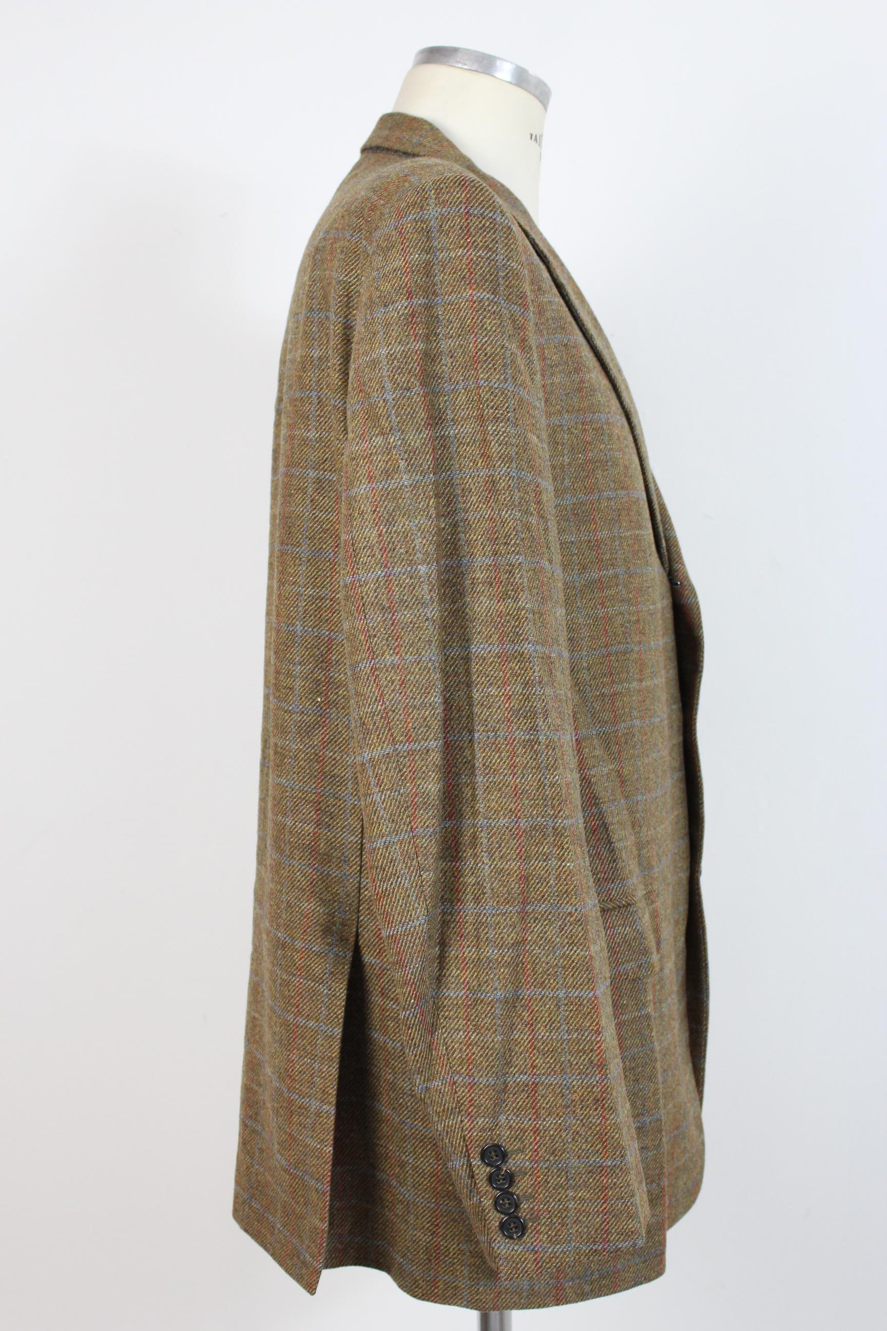 Pierre Cardin Harris Tweed Beige Wool Classic Jacket 1980s In Excellent Condition In Brindisi, Bt