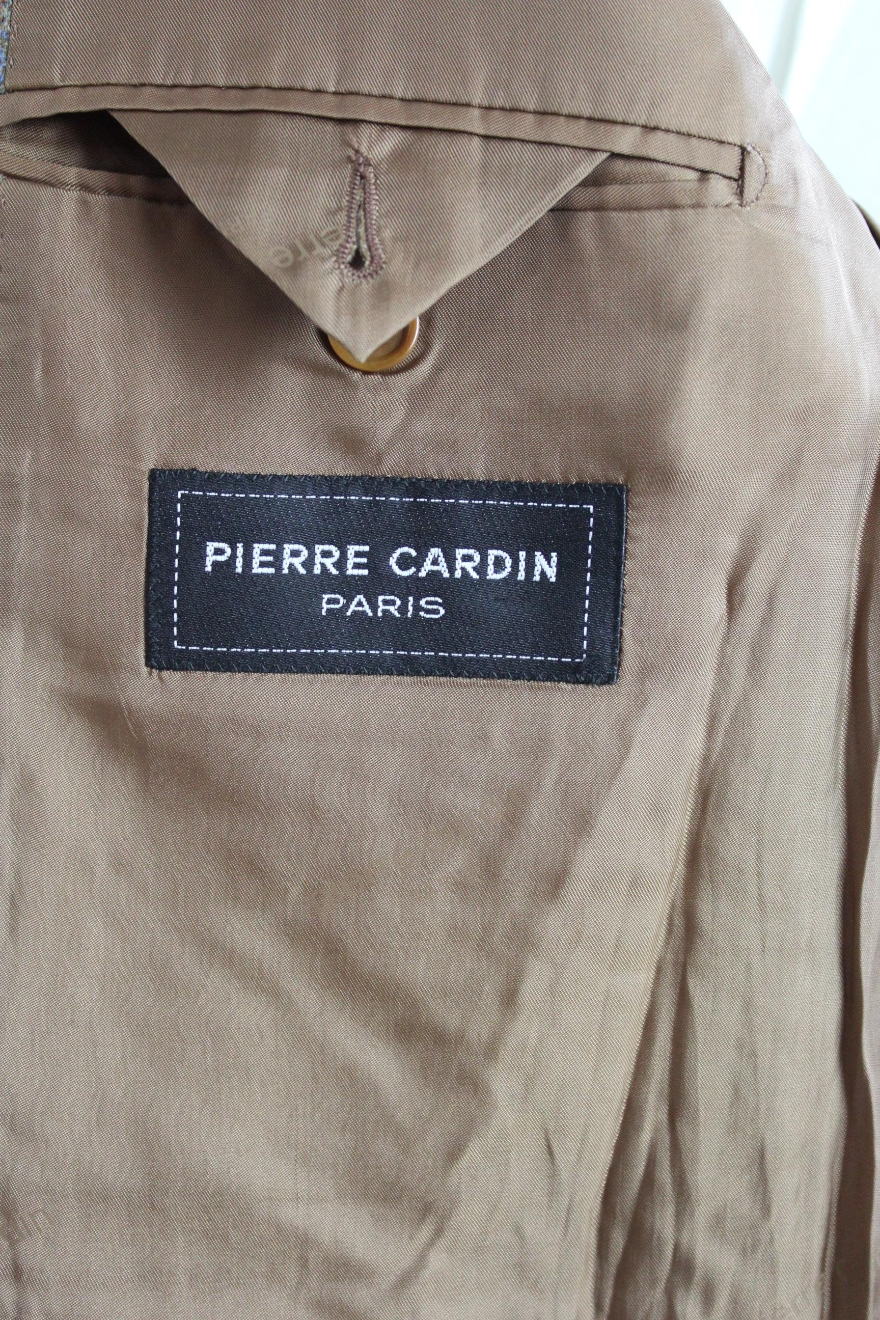 Pierre Cardin Harris Tweed Beige Wool Classic Jacket 1980s 2