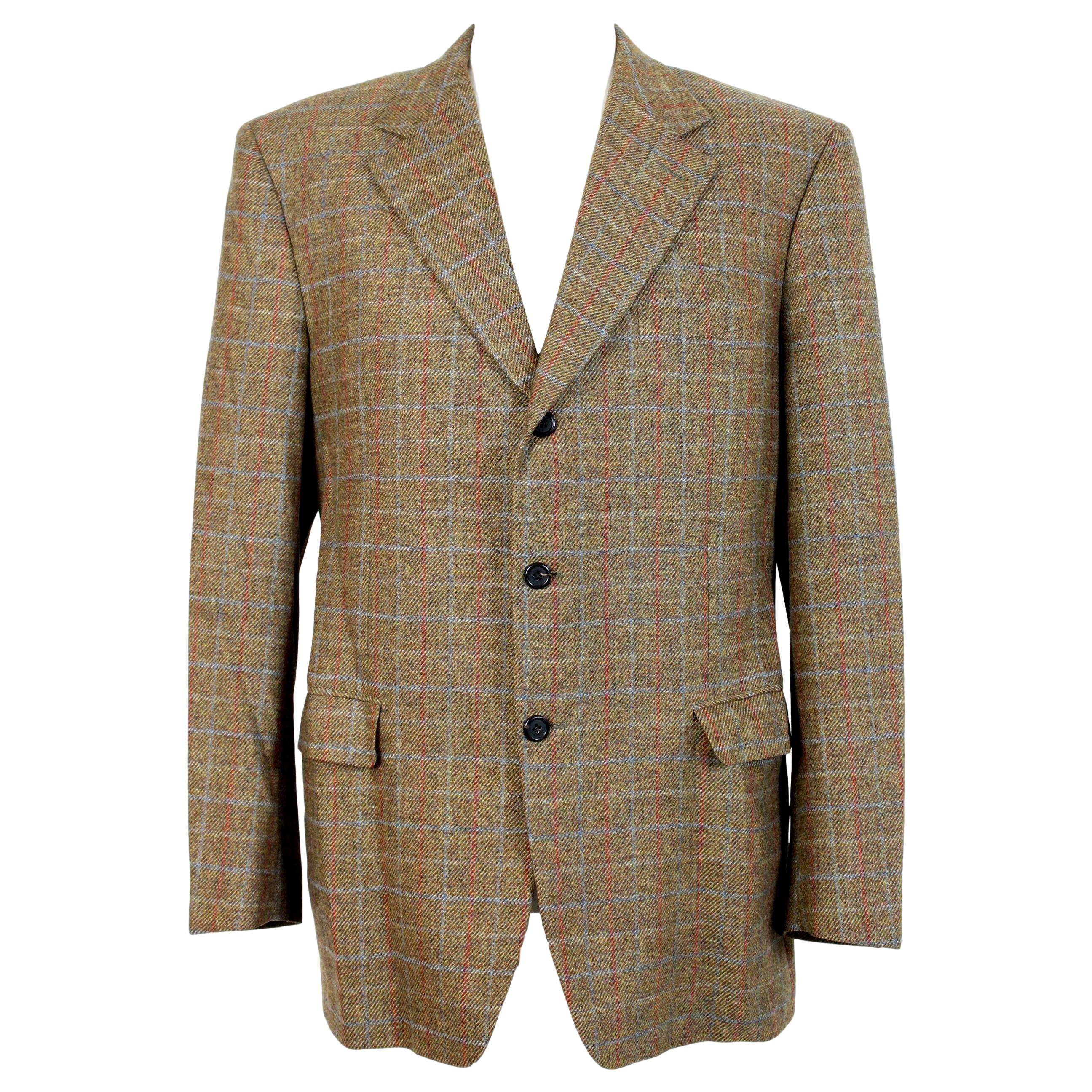 Pierre Cardin Harris Tweed Beige Wool Classic Jacket 1980s