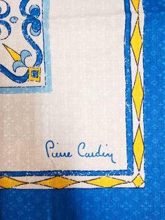 Juego de 6 servilletas con estampado Maiolica Pierre Cardin, años 80