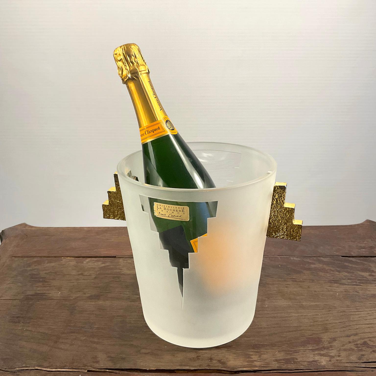 Cubitera de champán Pierre Casenove de los años 80 para La Rochere Francia Hecho a mano en venta