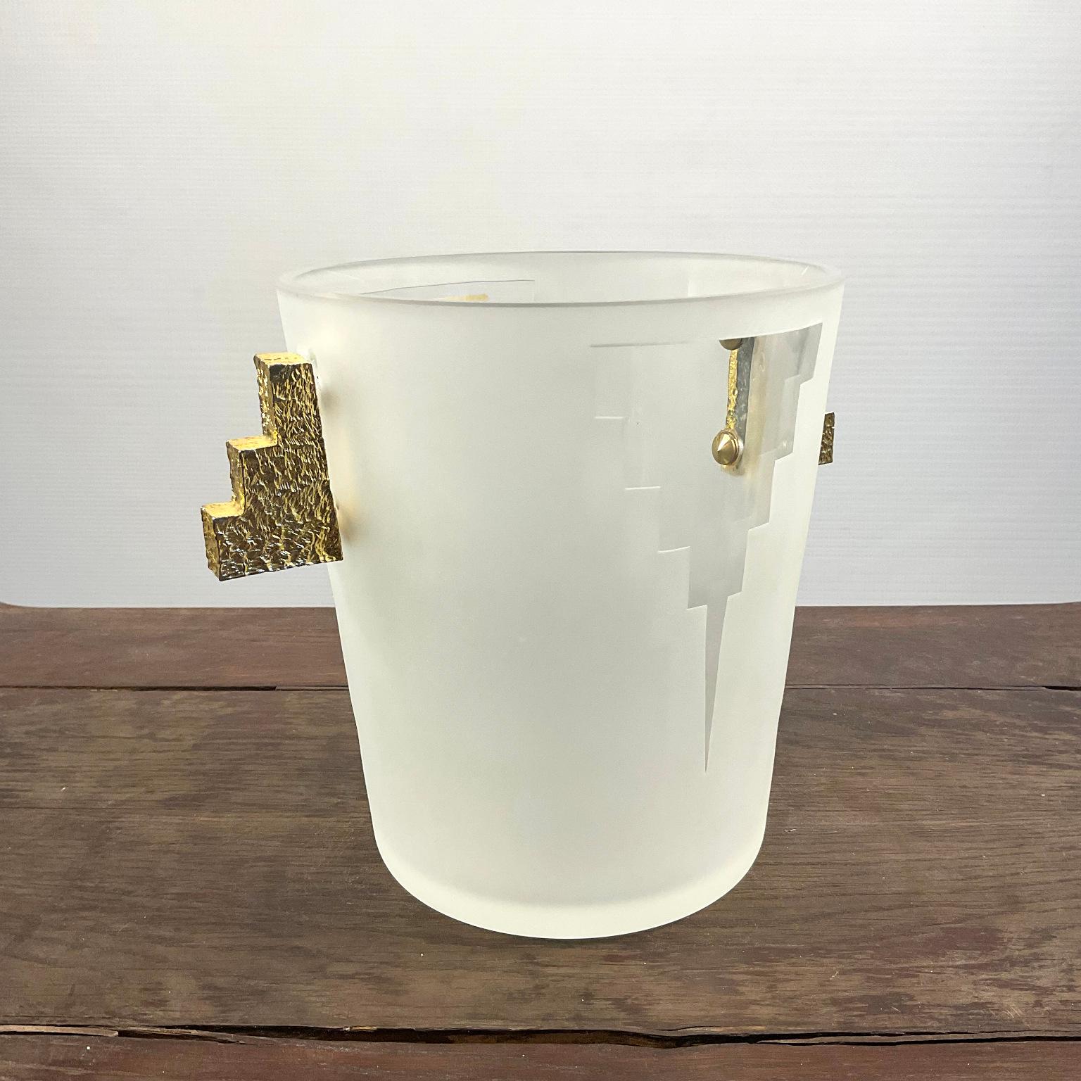 Hollywood Regency 1980s Pierre Casenove Wine Cooler or Champagne Bucket for La Rochere France For Sale