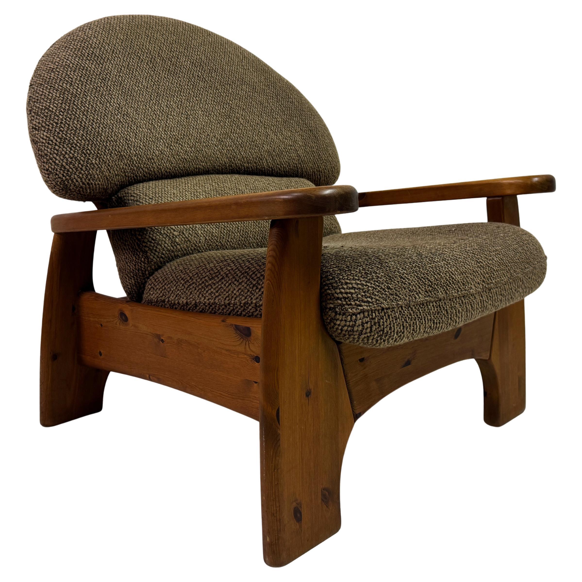 Fauteuil en pin des années 1980 par Wasa Möbel en vente