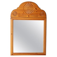 1980's Pine Wall Mirror