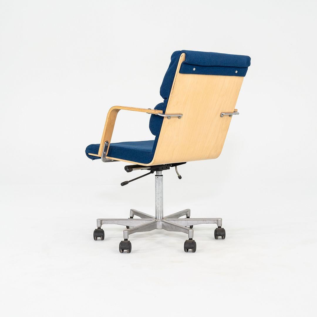 Finnish 1980s Plaano Chair by Yrjo Kukkapuro for Avarte in Birch with Blue Fabric For Sale