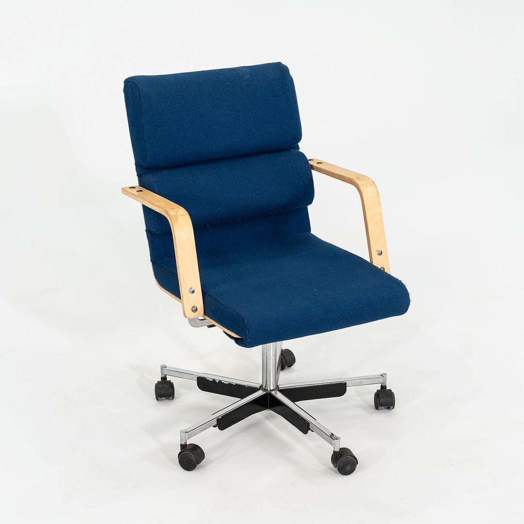Steel 1980s Plaano Chair by Yrjo Kukkapuro for Avarte in Birch with Blue Fabric For Sale