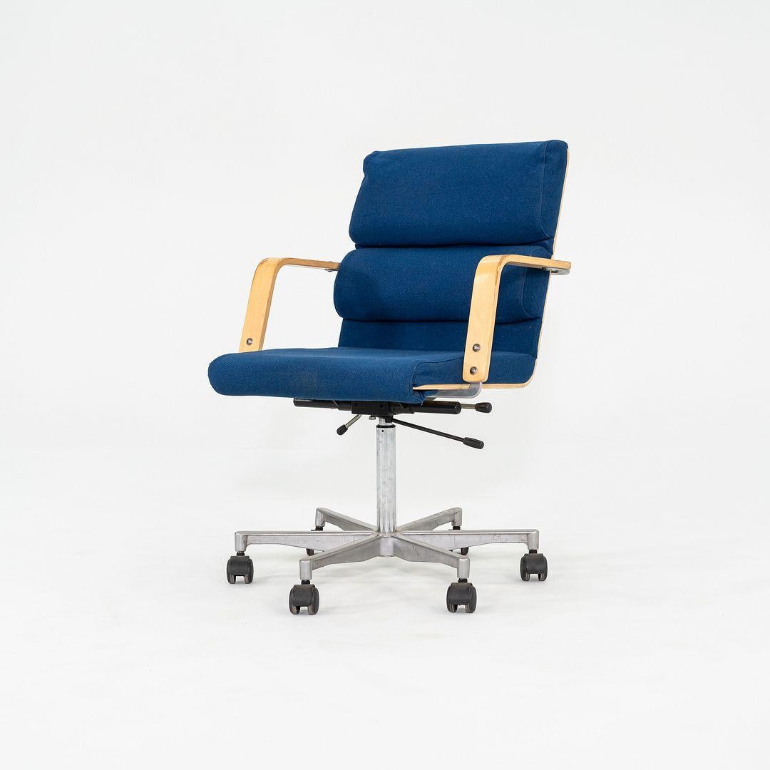1980s Plaano Chair by Yrjo Kukkapuro for Avarte in Birch with Blue Fabric For Sale 1