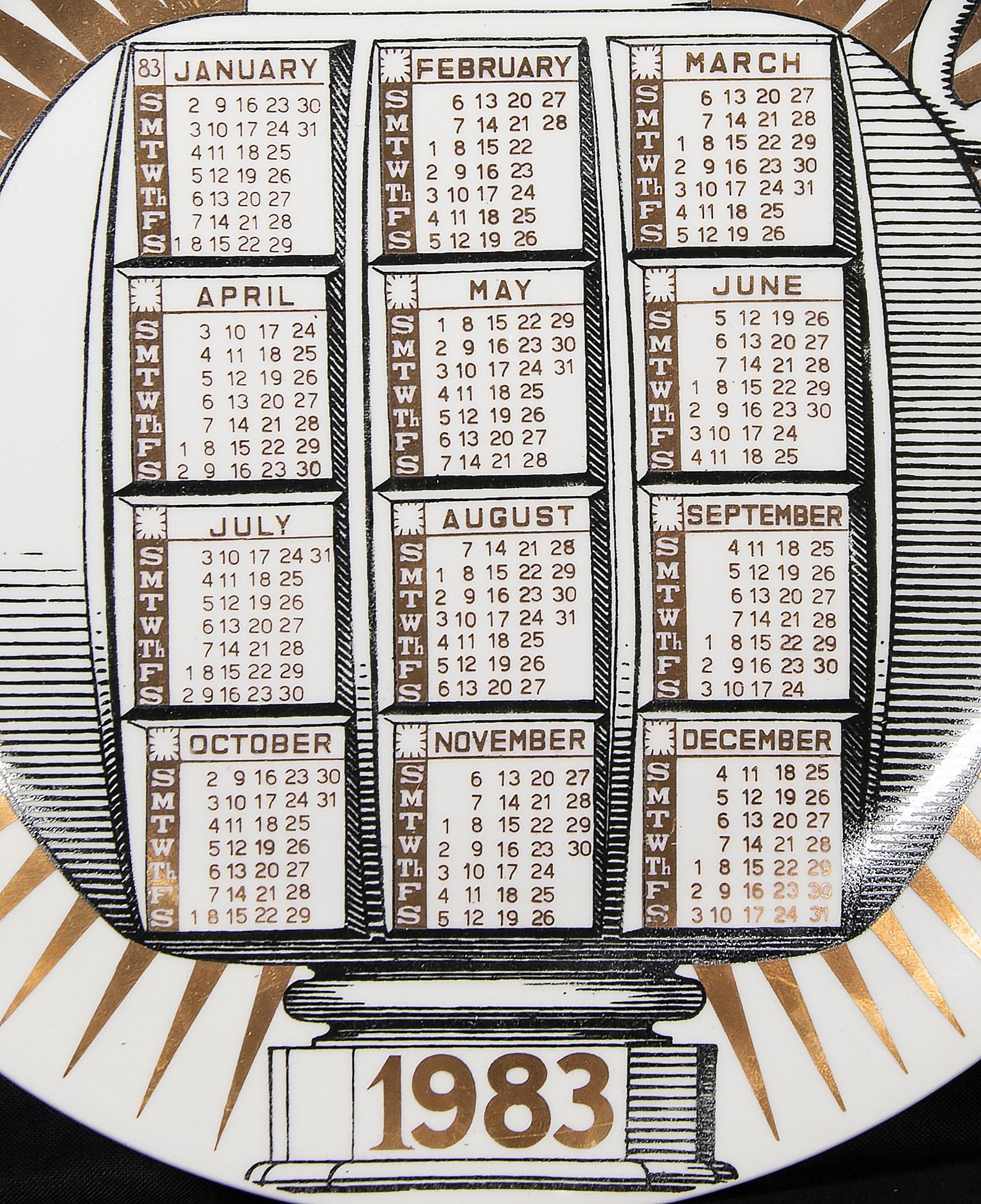 Italian 1980s Plates, Set of 8 Vintage Plates by Piero Fornasetti, 1980s For Sale