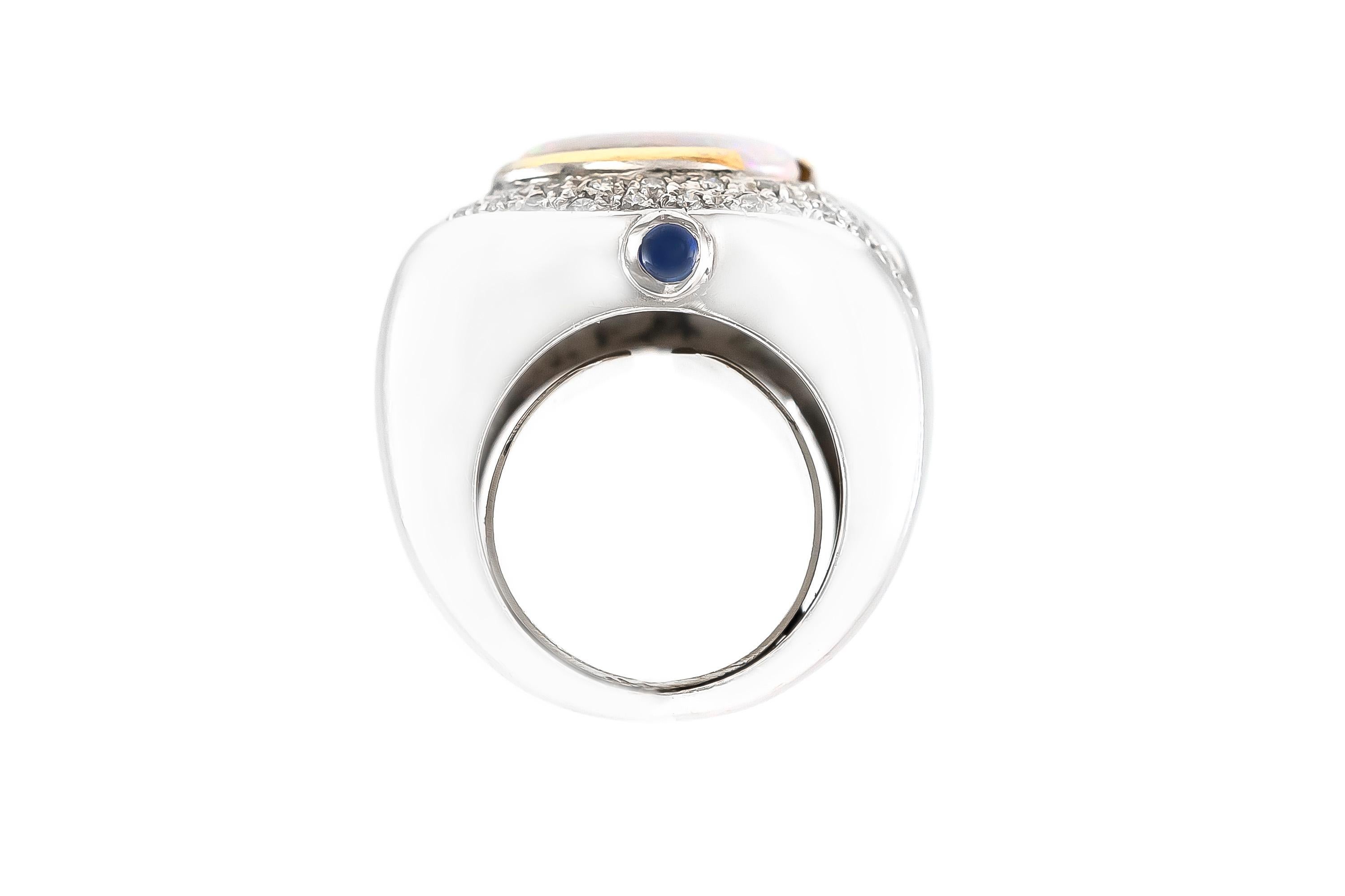 opal and sapphire ring