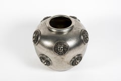 1980's polished pewter vase by Figura Piero