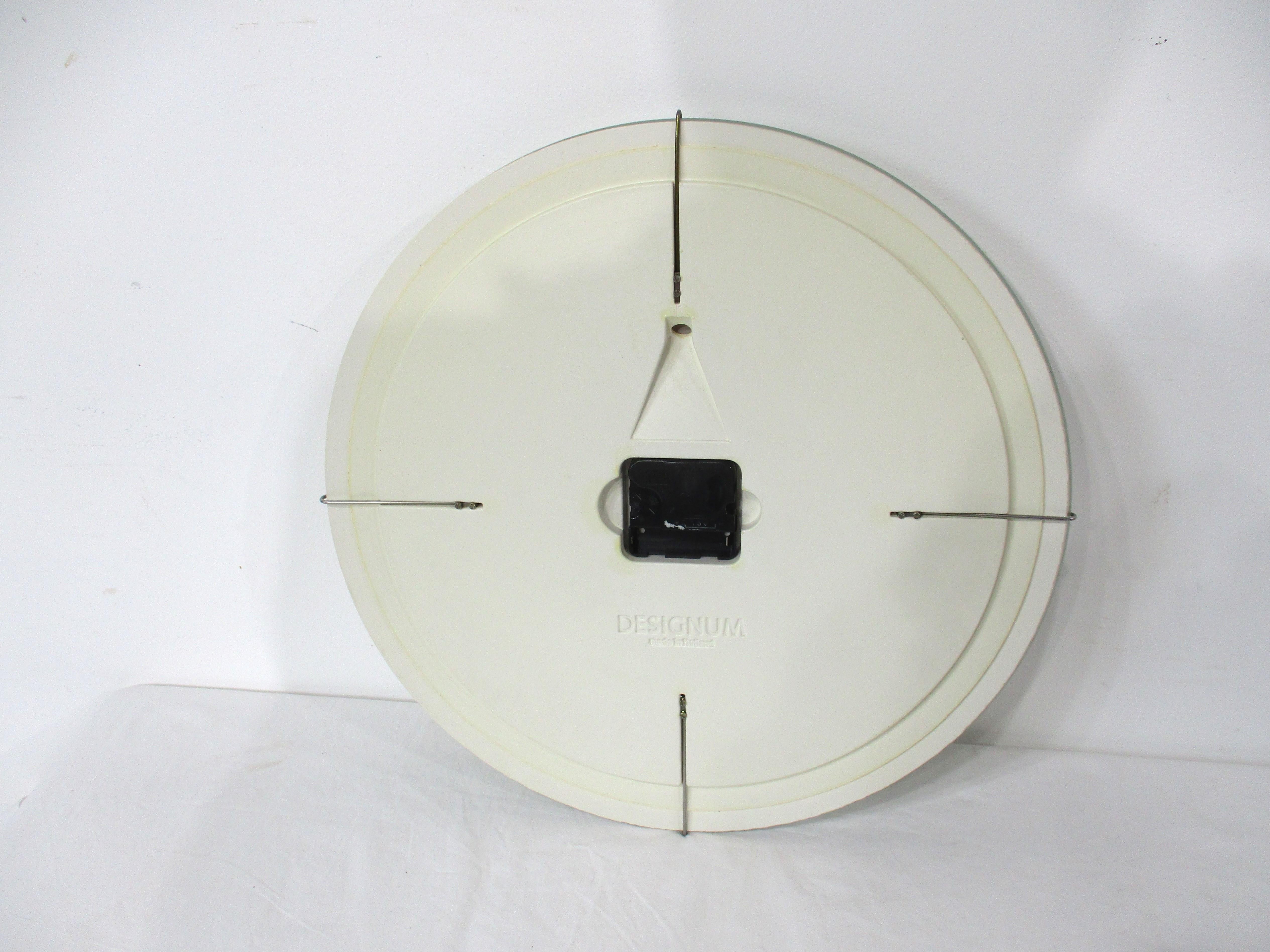 1980's Pop Art DK Wall Clock by Paul Schudel for Designum Holland In Good Condition For Sale In Cincinnati, OH
