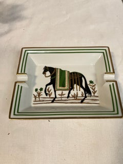 Porzellan-Aschenbecher von Hermès aus den 1980er Jahren