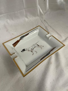 1980's porcelain "vide poche or ashtray" by Hermès