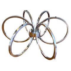 1980's Post Modern Atomic Chrome Coffee Table Base