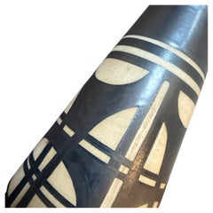 1980s Post Modern Black and White Ceramic Israeli Huge Vase by Lapid