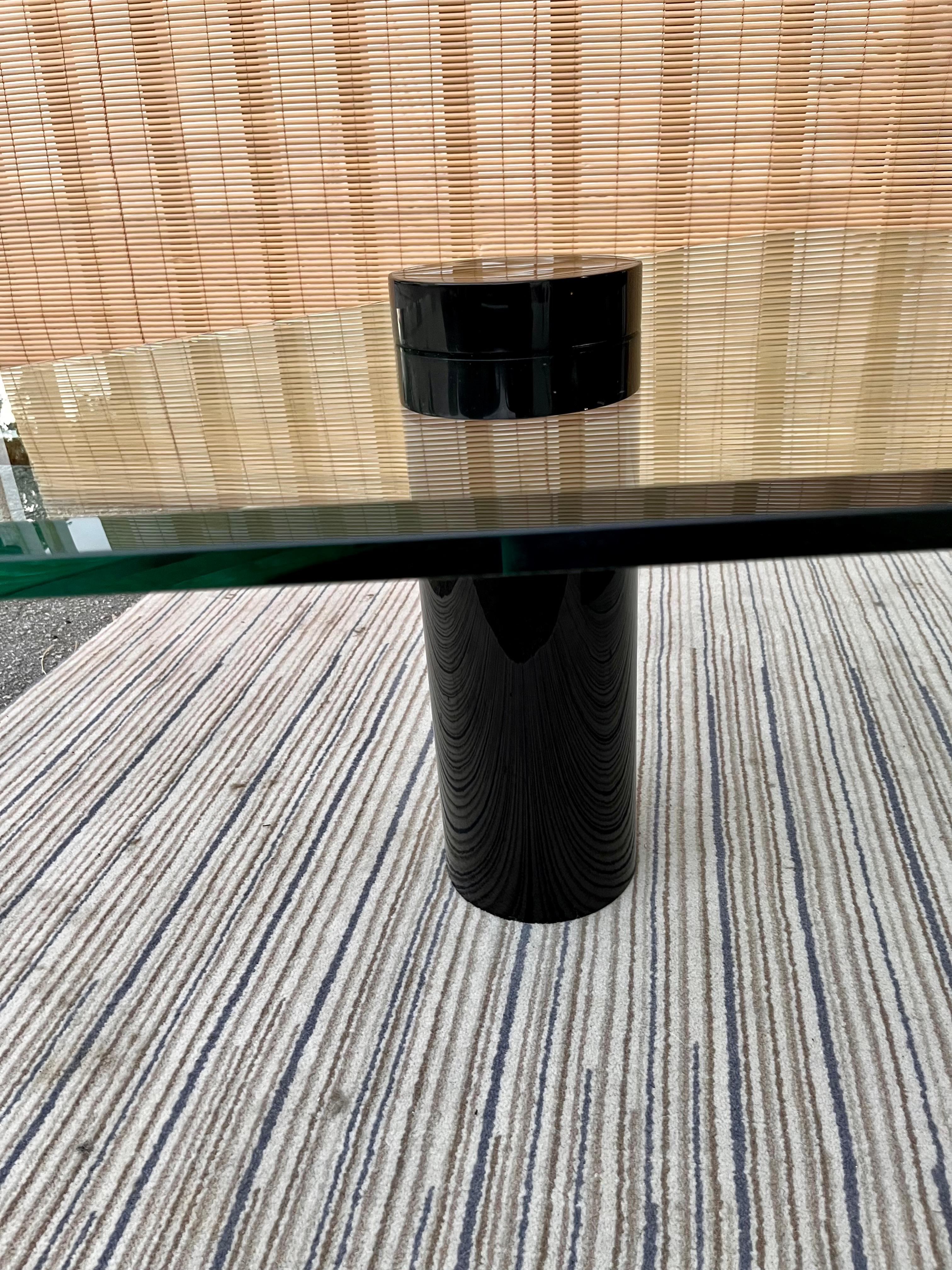 1980s, Post Modern Black Lacquer Coffee Table in the Roger Rougier Style For Sale 5