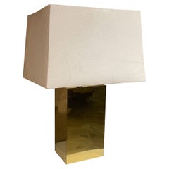1980s Post Modern Brass Sculptural Table Lamp