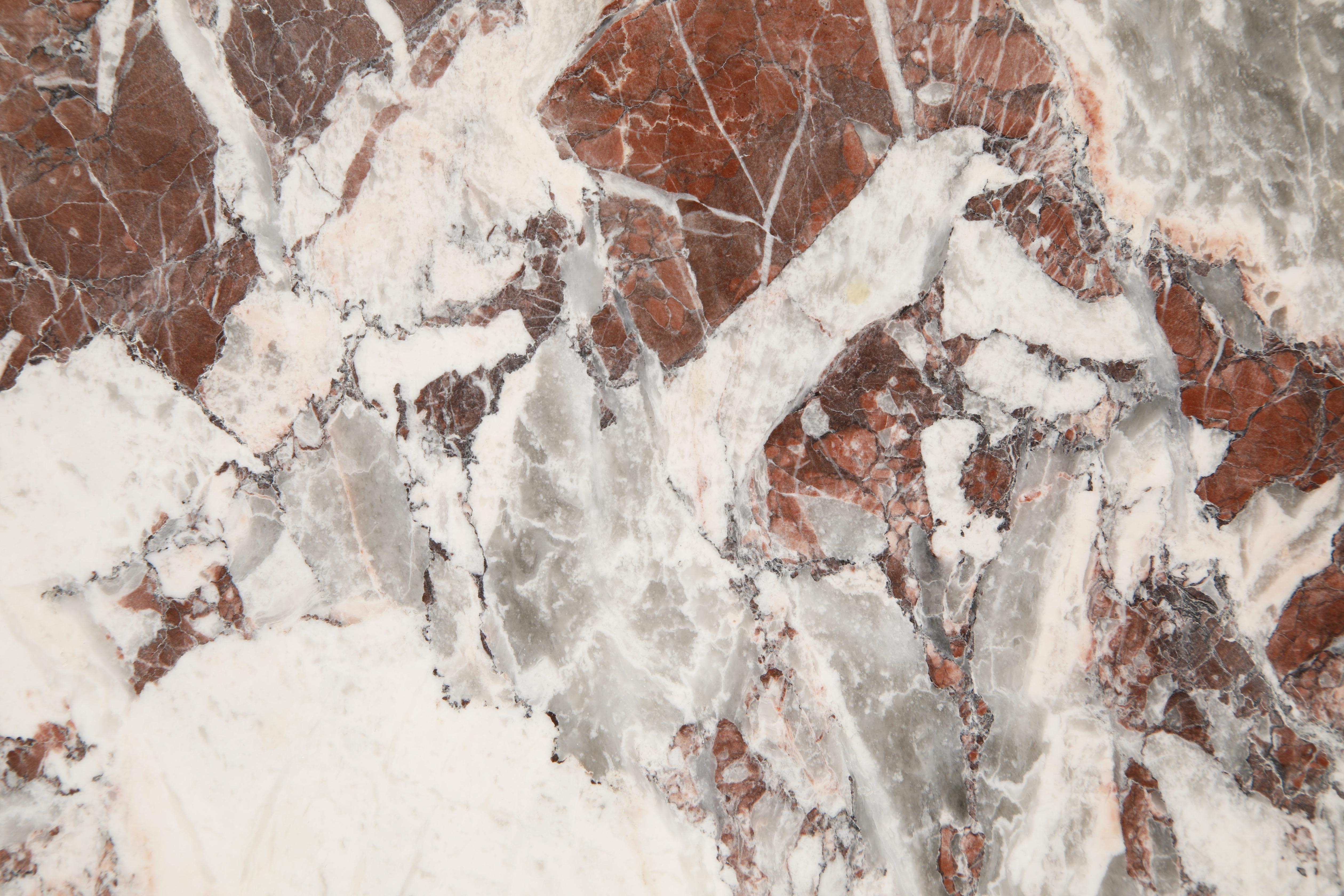 1980's Post-Modern Exotic Marble Column Pedestal For Sale 9