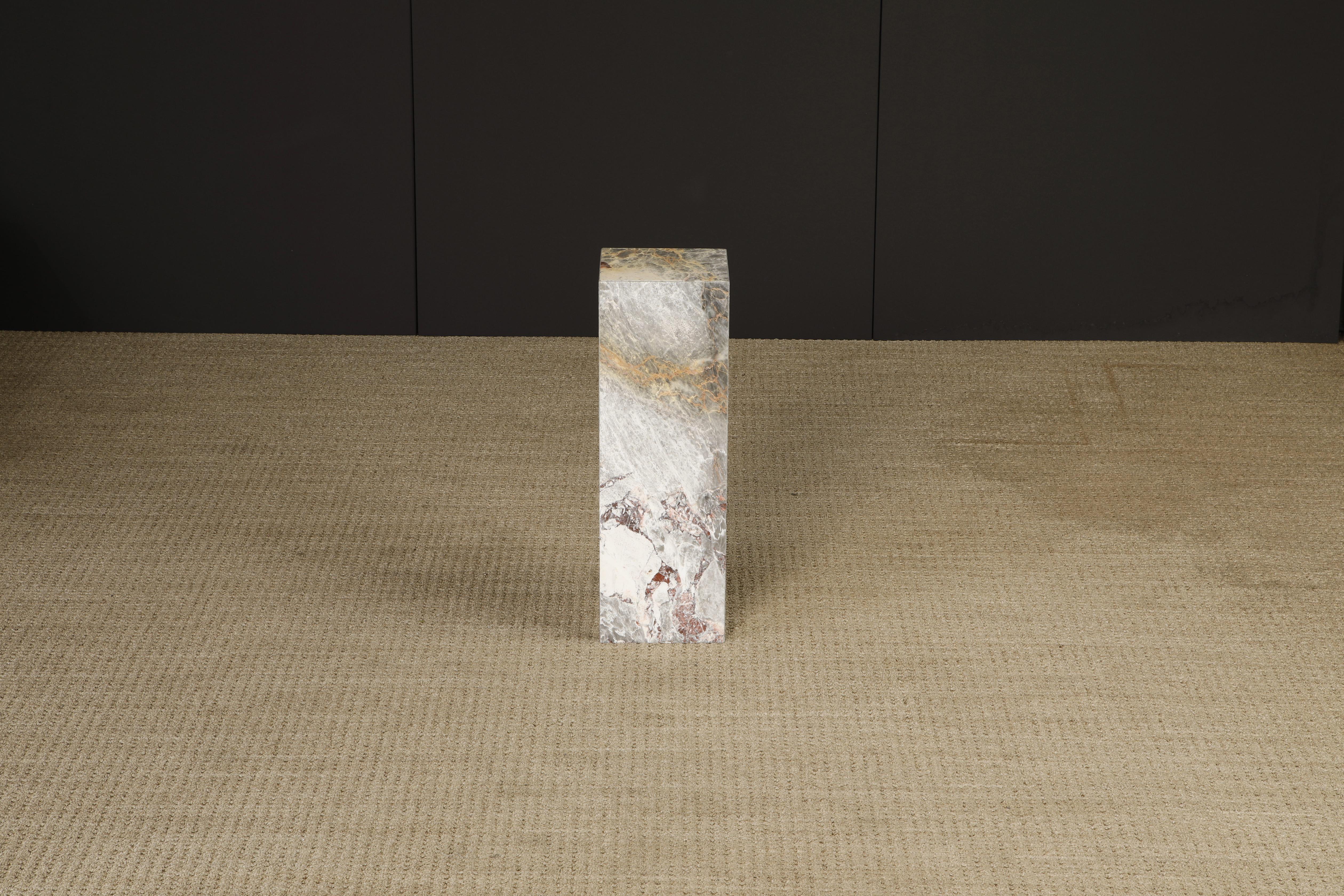 1980's Post-Modern Exotic Marble Column Pedestal For Sale 1