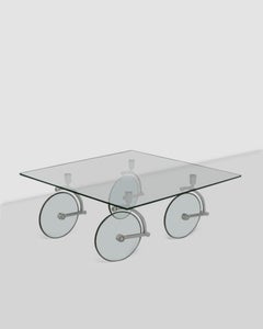 1980s Post Modern Glass Coffee Table after Gae Aulenti for Fontana Arte