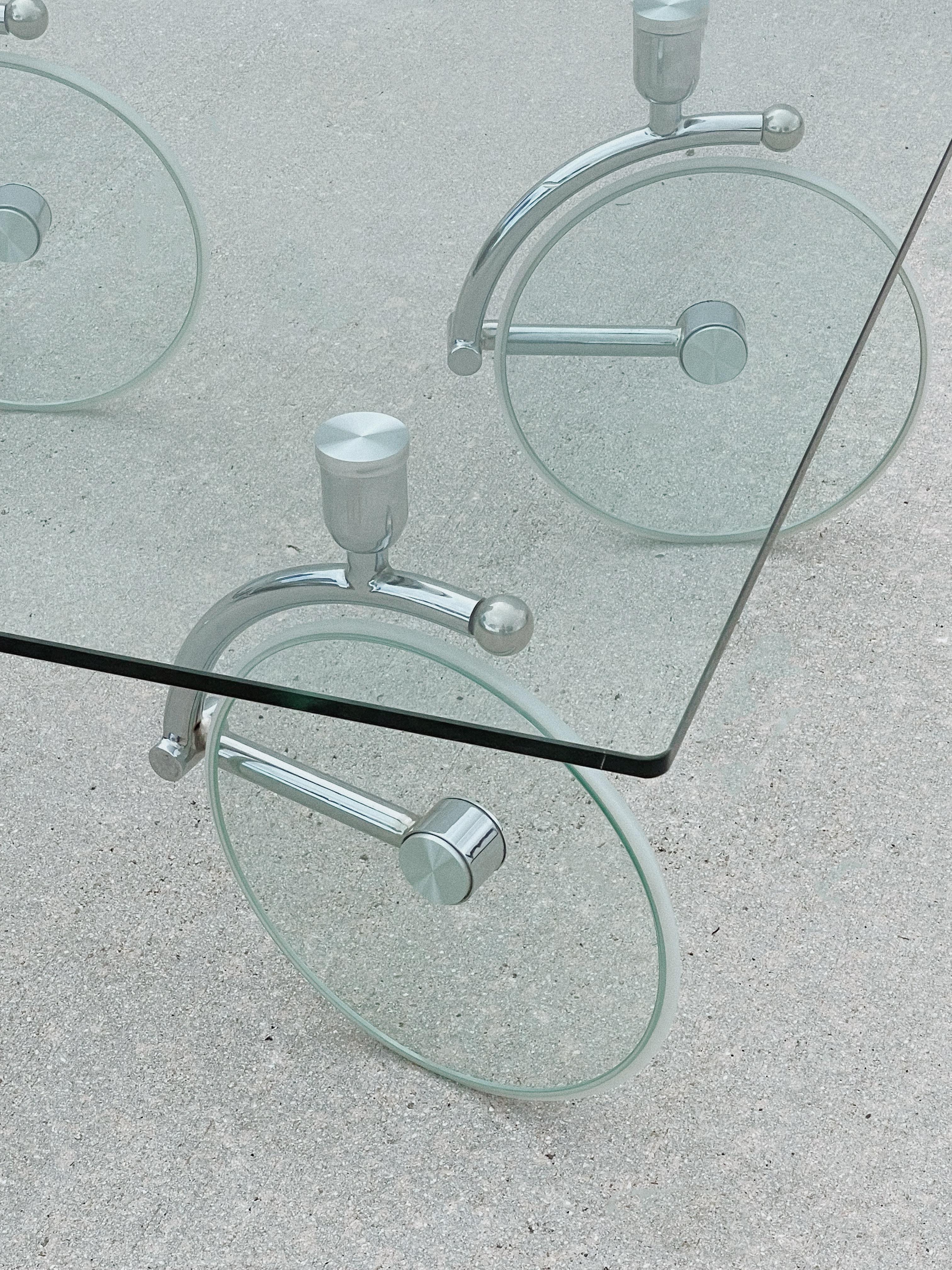 Post-Modern 1980s Post Modern Glass Coffee Table after Gae Aulenti for Fontana Arte
