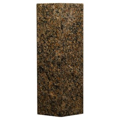 1980's Post-Modern Granite Column Pedestal from Steve Chase Designed Home