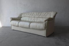 Años 80 Post Sofá moderno de piel italiana