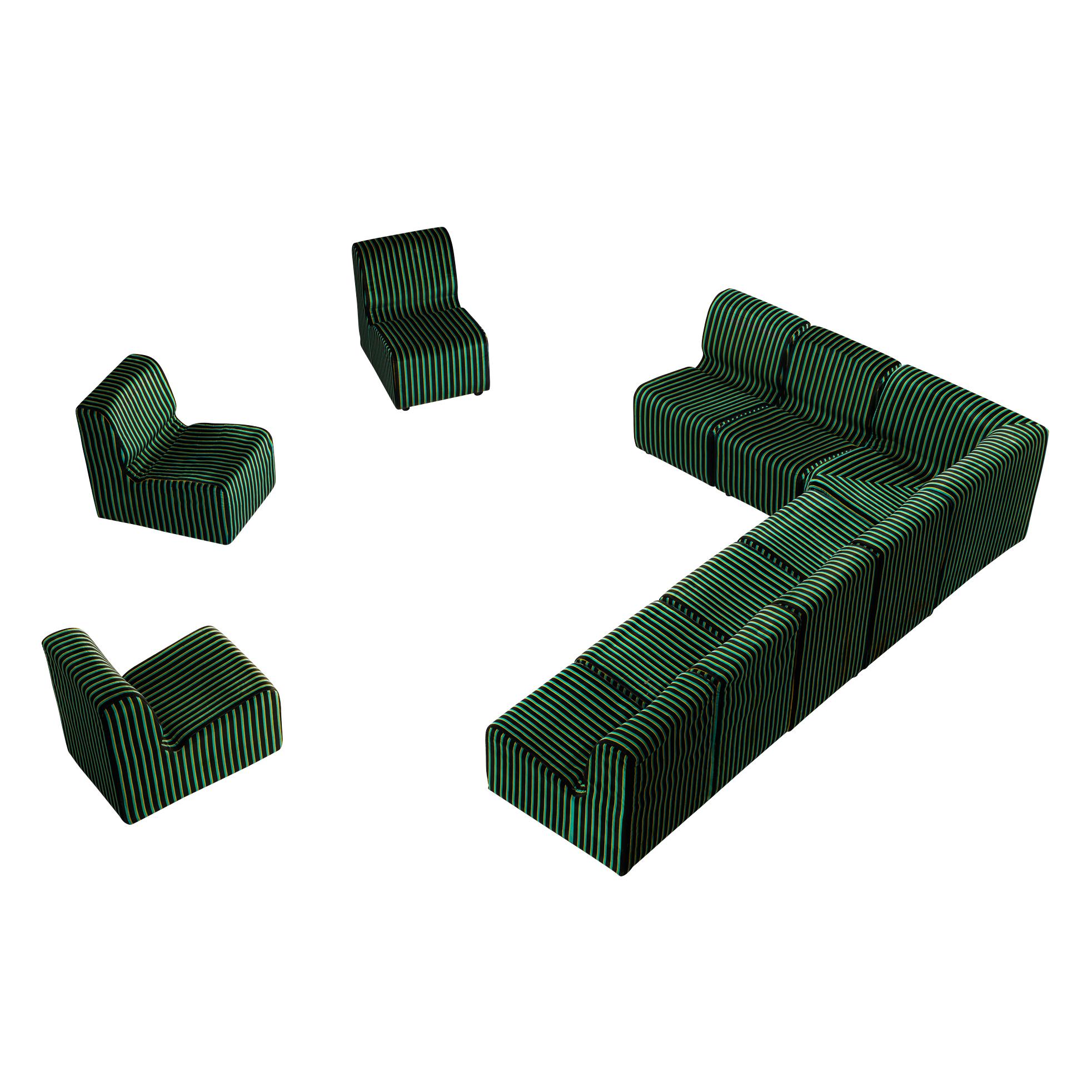 Canapé sectionnel italien des années 1980 The Moderns Greene & Greene Greene & Greene