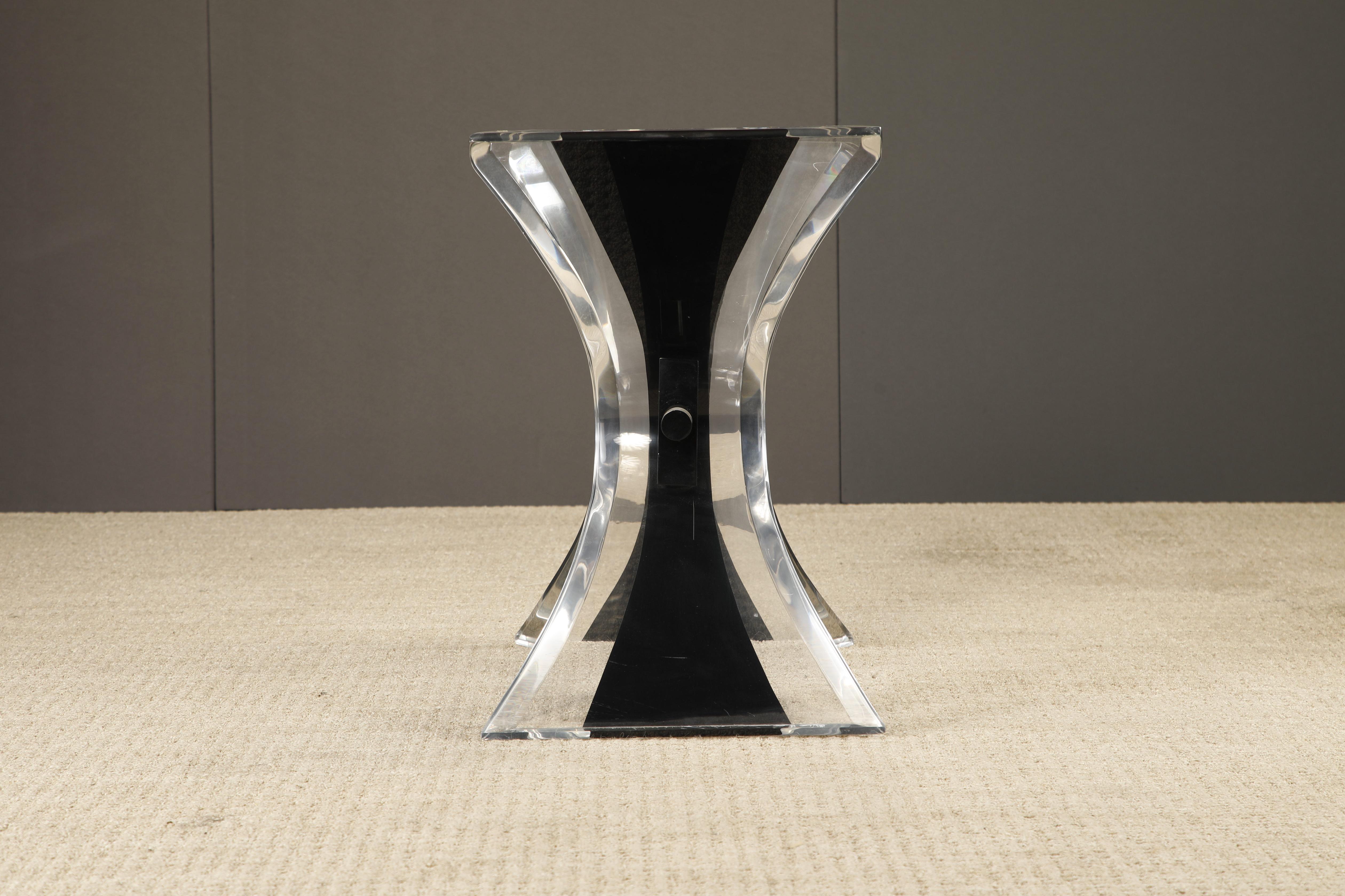 1980s Post-Modern Lucite Dining Table or Console Table Base (Glass Tops Avail) For Sale 4