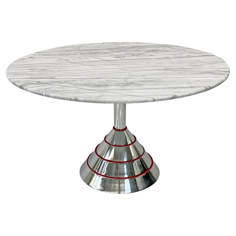 Louis Vuitton Iron and Marble Dining or Center Table, 1930s For