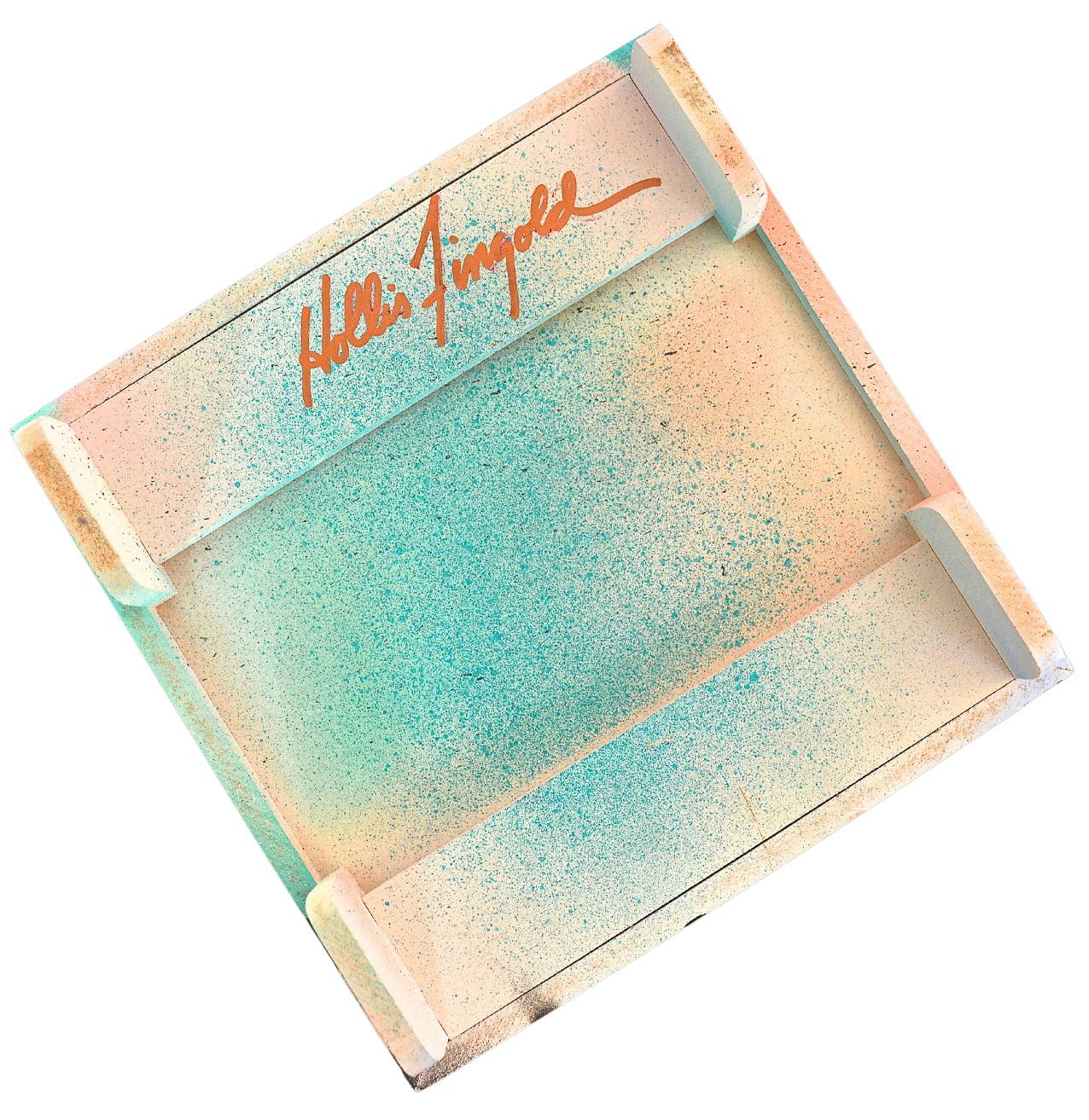 1980s Post Modern Memphis Style Lacquered Handmade Box by Hollis Fingold, Signed For Sale 6