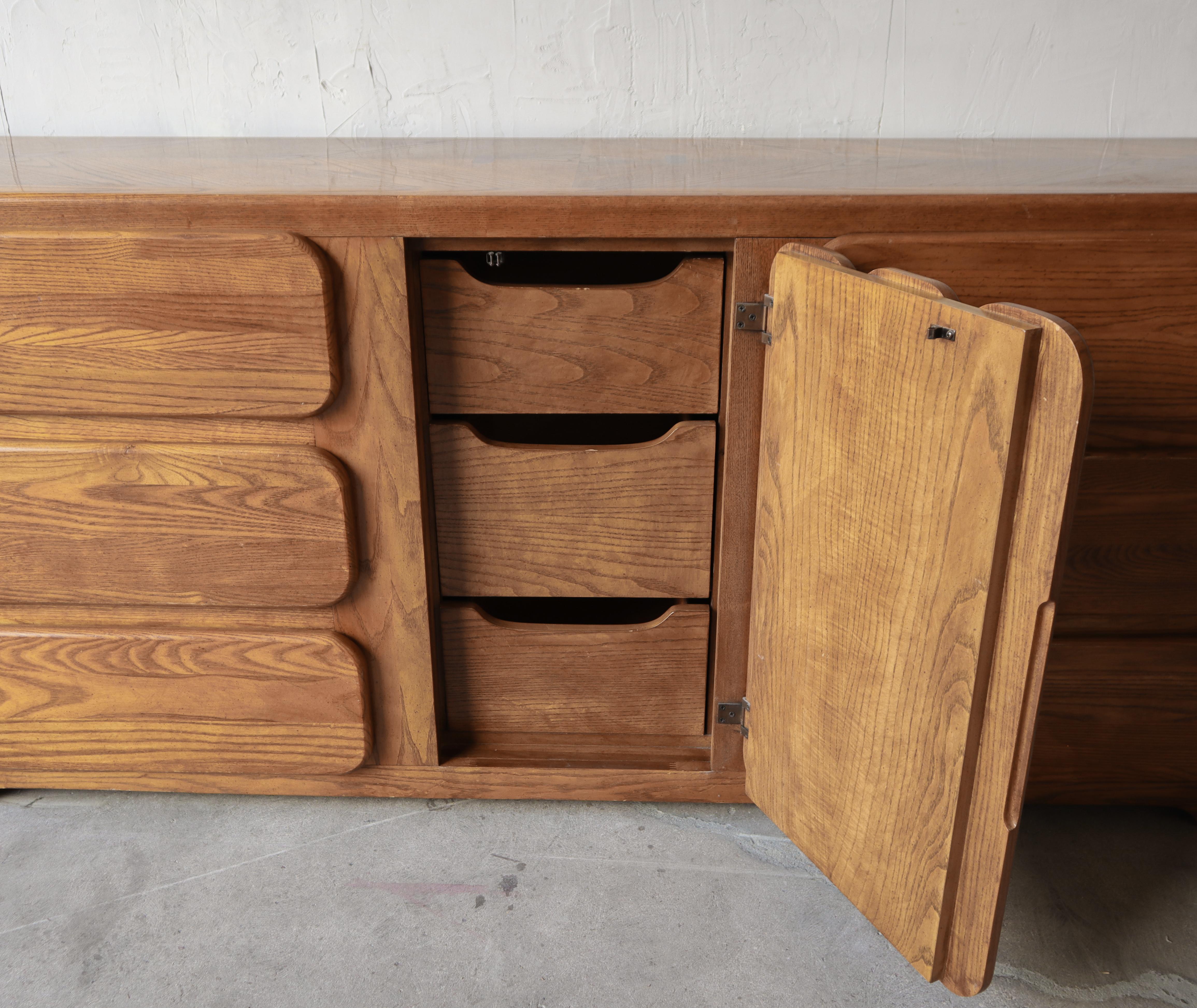 1980s Post Modern Oak Dresser 2