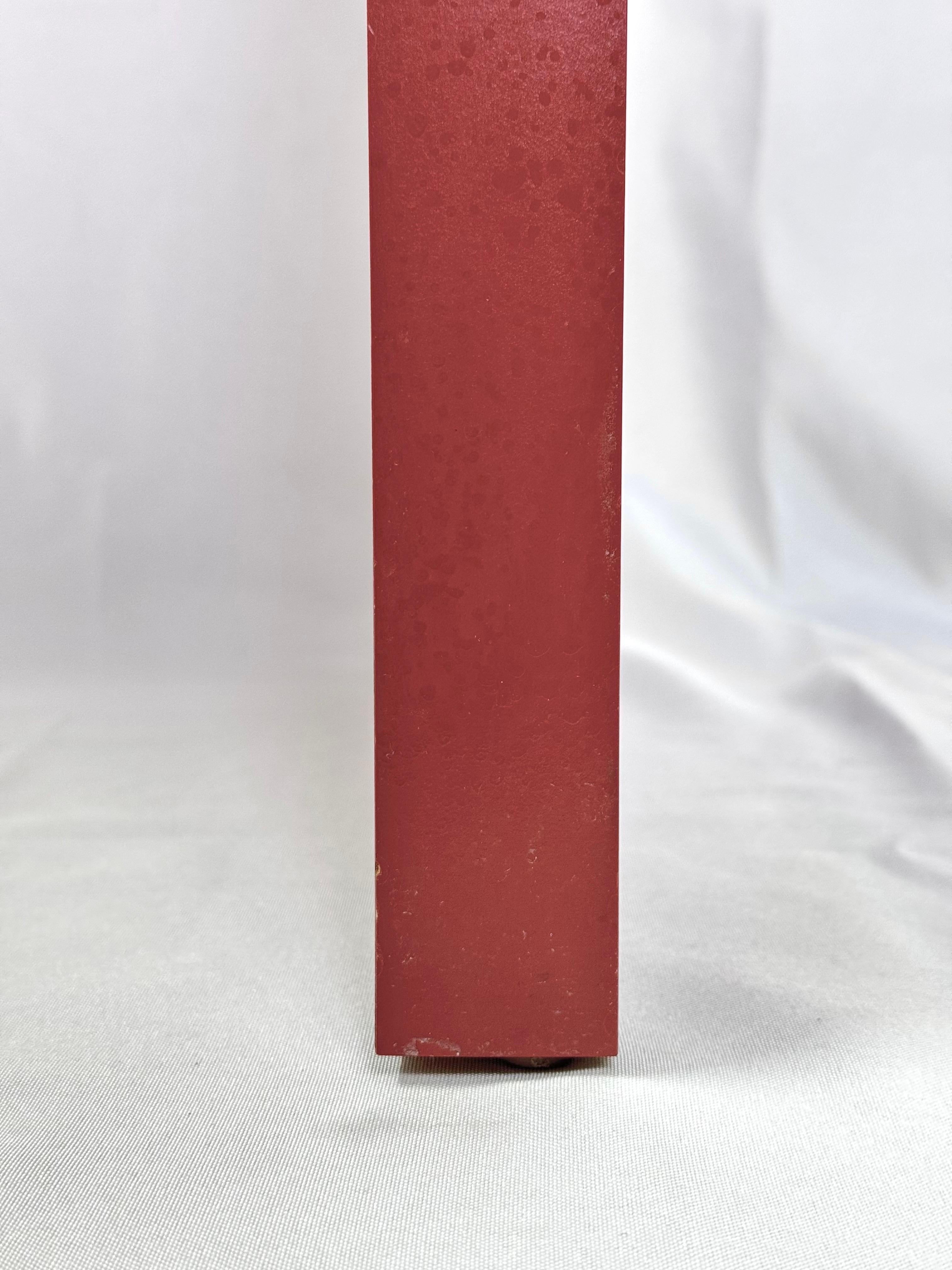 Postmoderne Himbeer-Wasserfall-Konsole aus den 1980er Jahren im Angebot 9