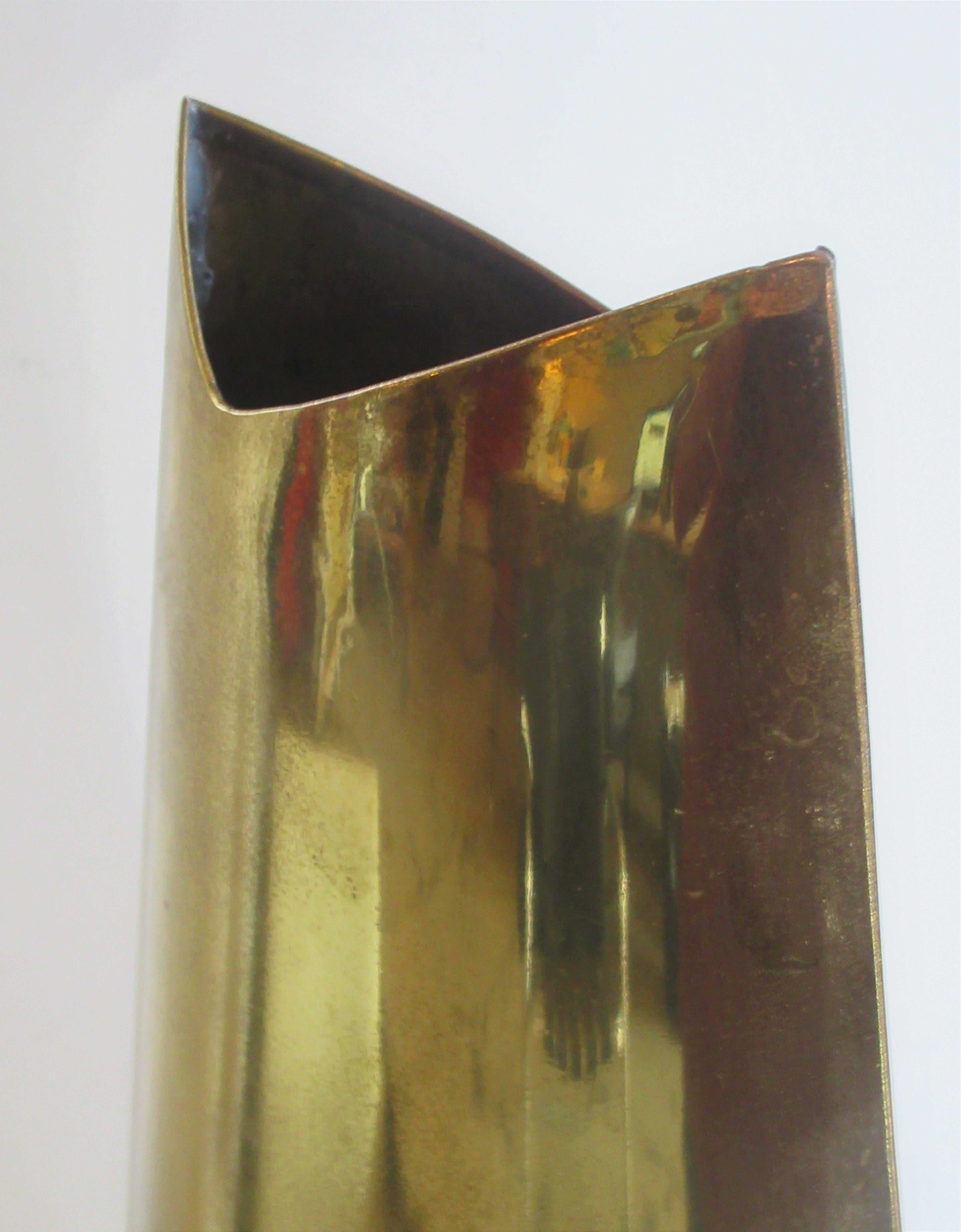 1980's Post Modernist Brass Vases by James Johnston 6