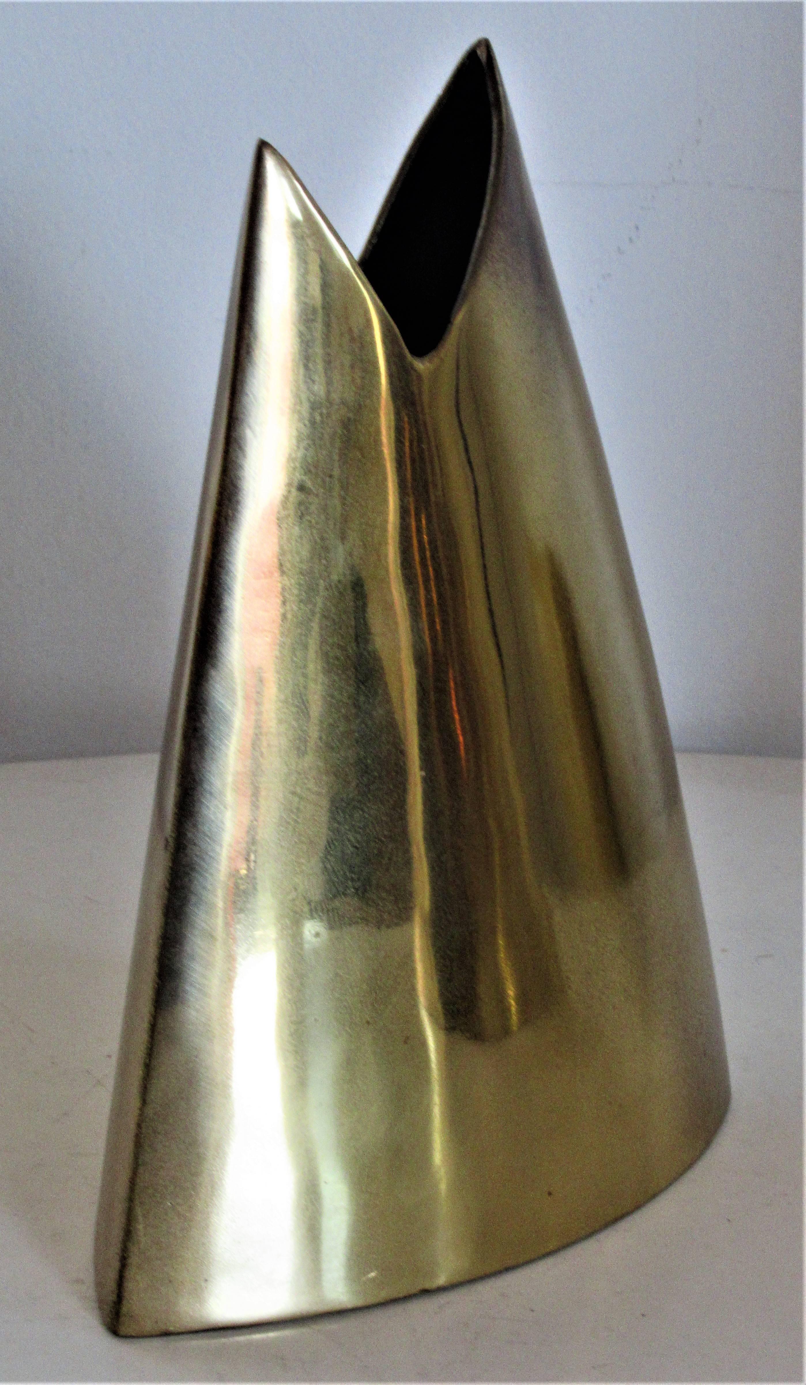20th Century 1980's Post Modernist Brass Vases by James Johnston